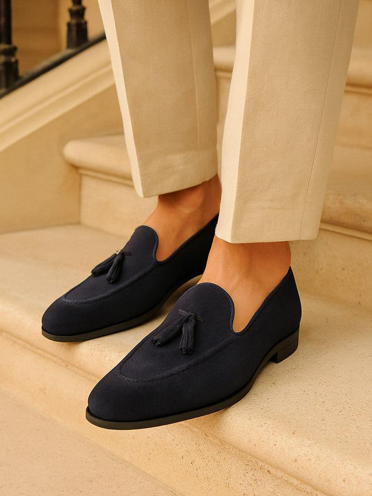 Mocassins en daim à