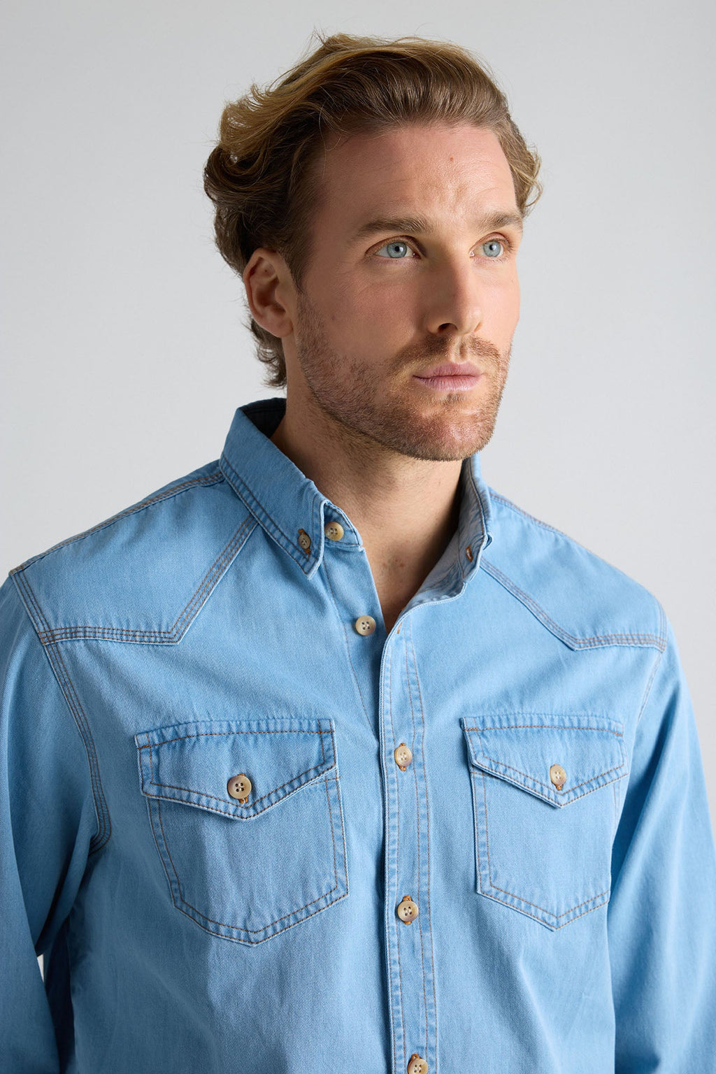 Camisa Tejana Vaquera Algodón
