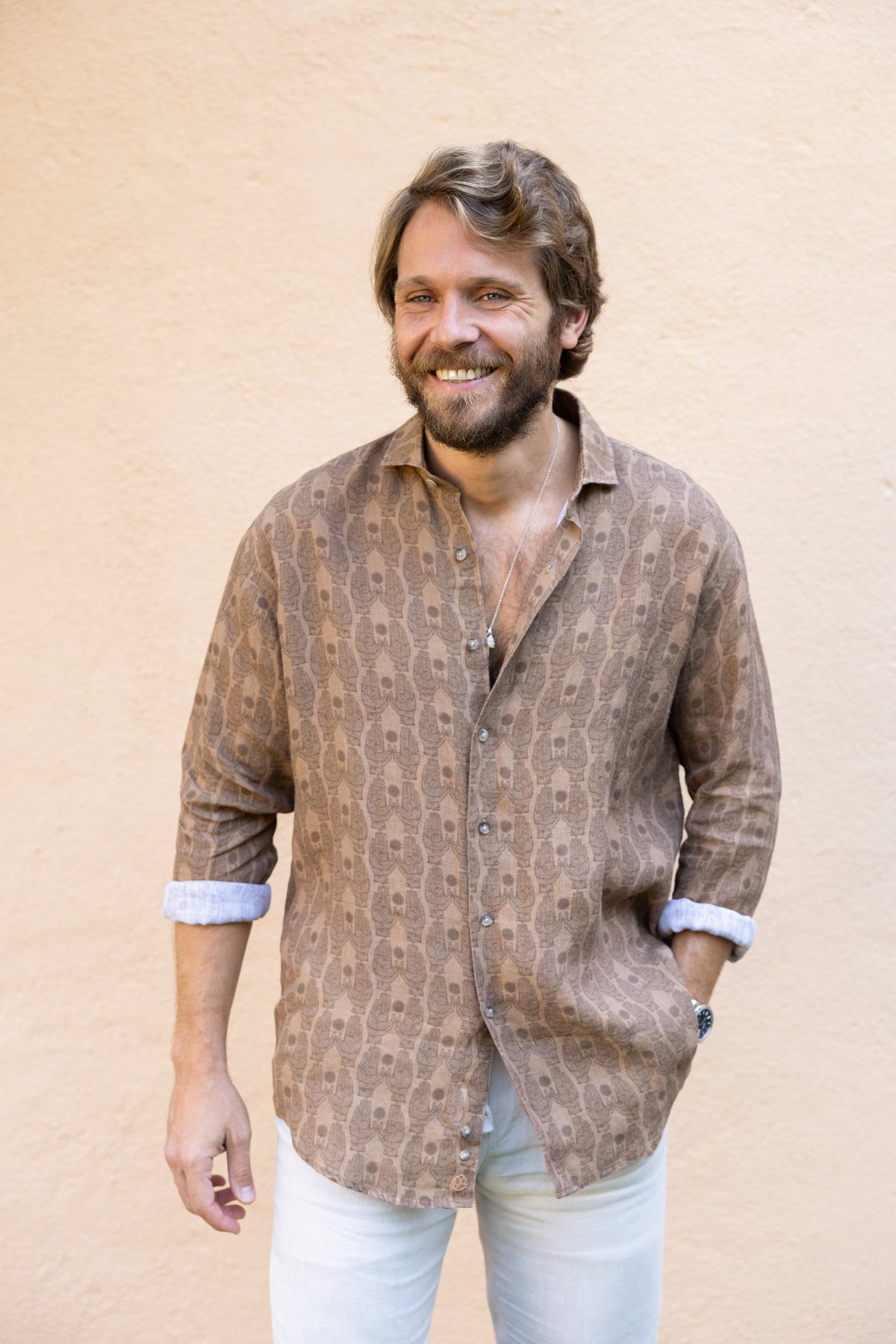 Camisa Lino Dore Tostada