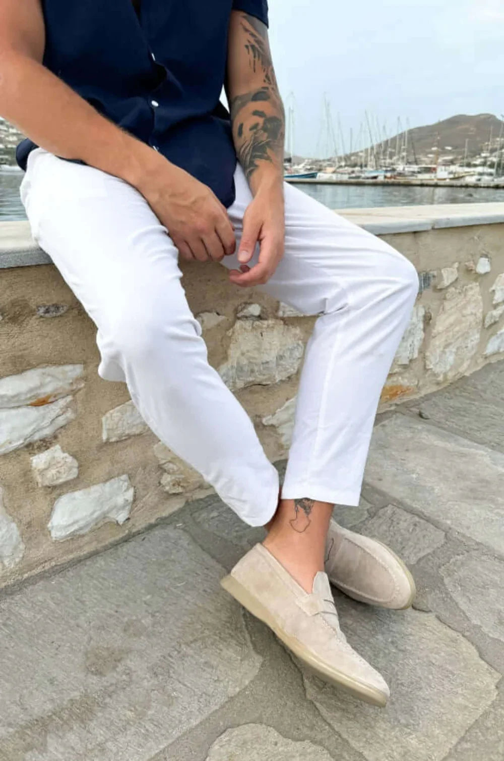 Mocassins en cuir suédé
