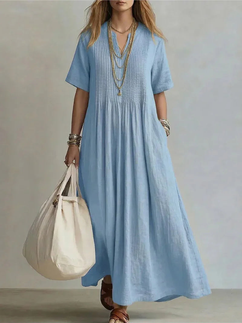 Blanca | Vestido Plisado