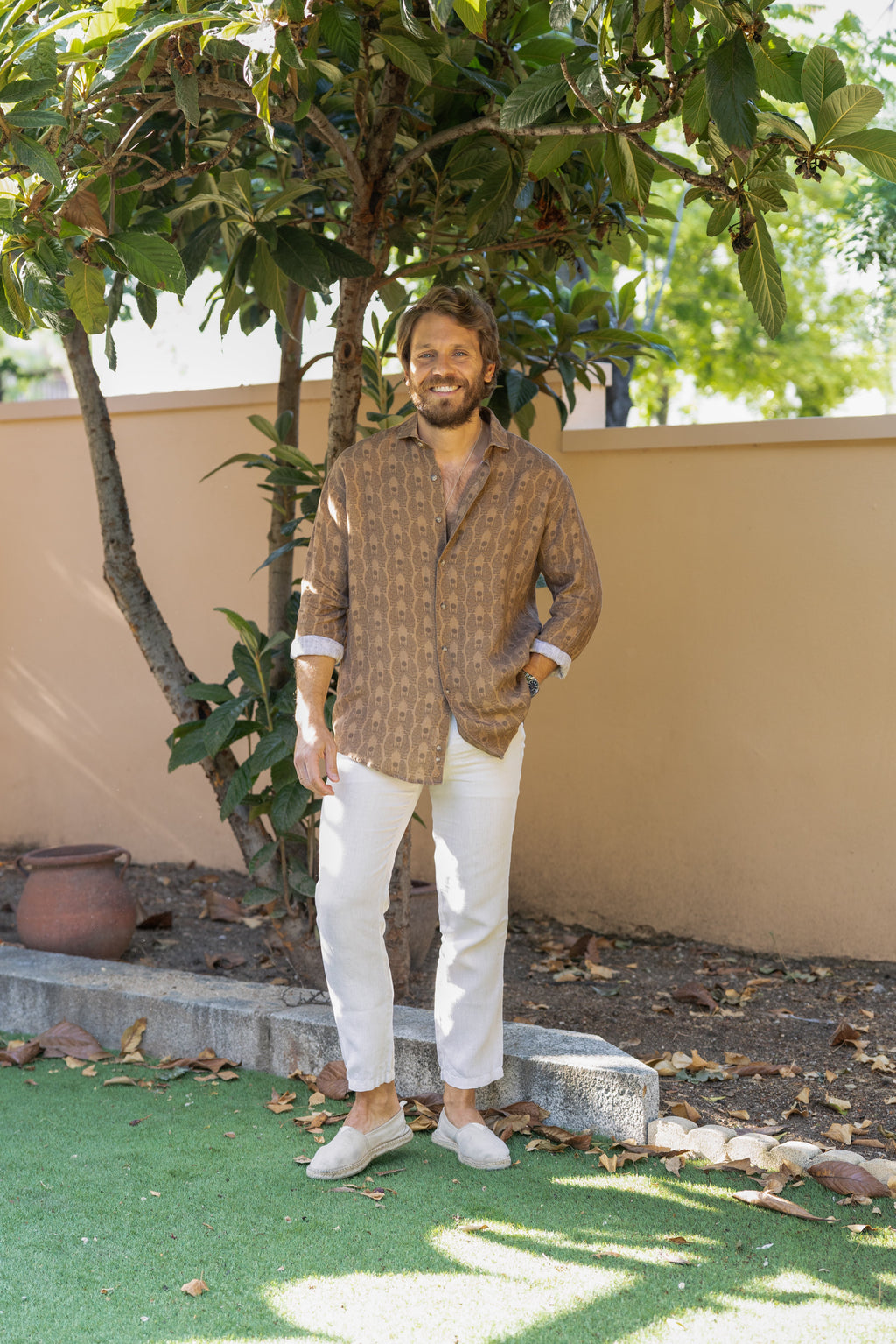 Camisa Lino Dore Tostada