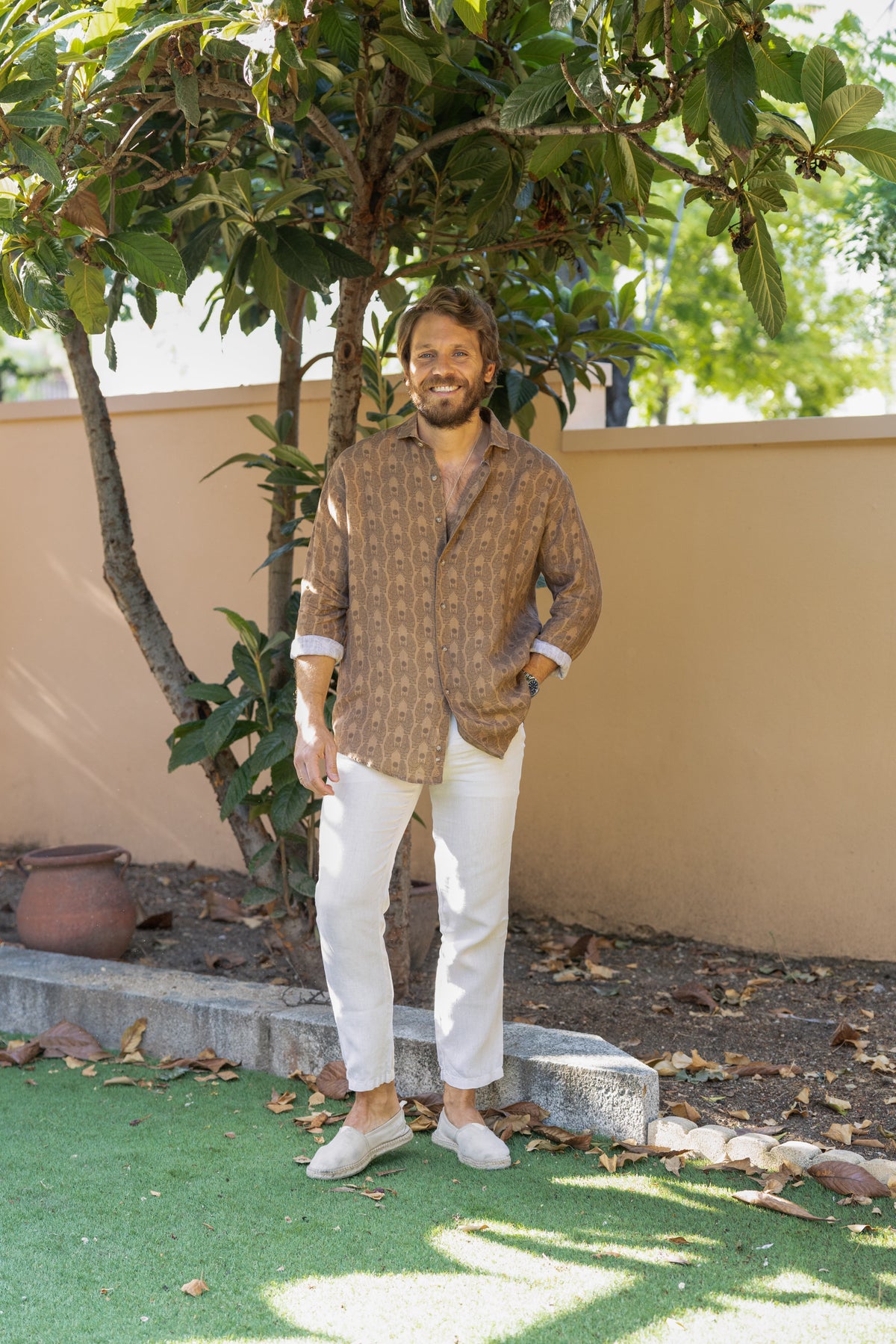 Camisa Lino Dore Tostada