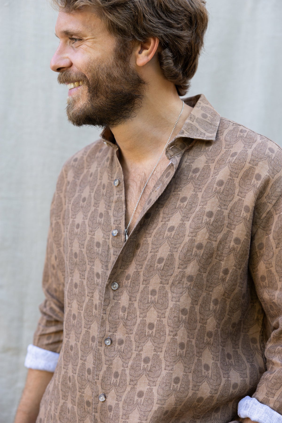 Camisa Lino Dore Tostada