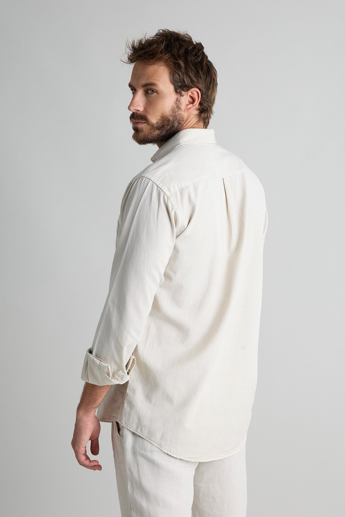 Camisa Tencel Bolsillo Arena