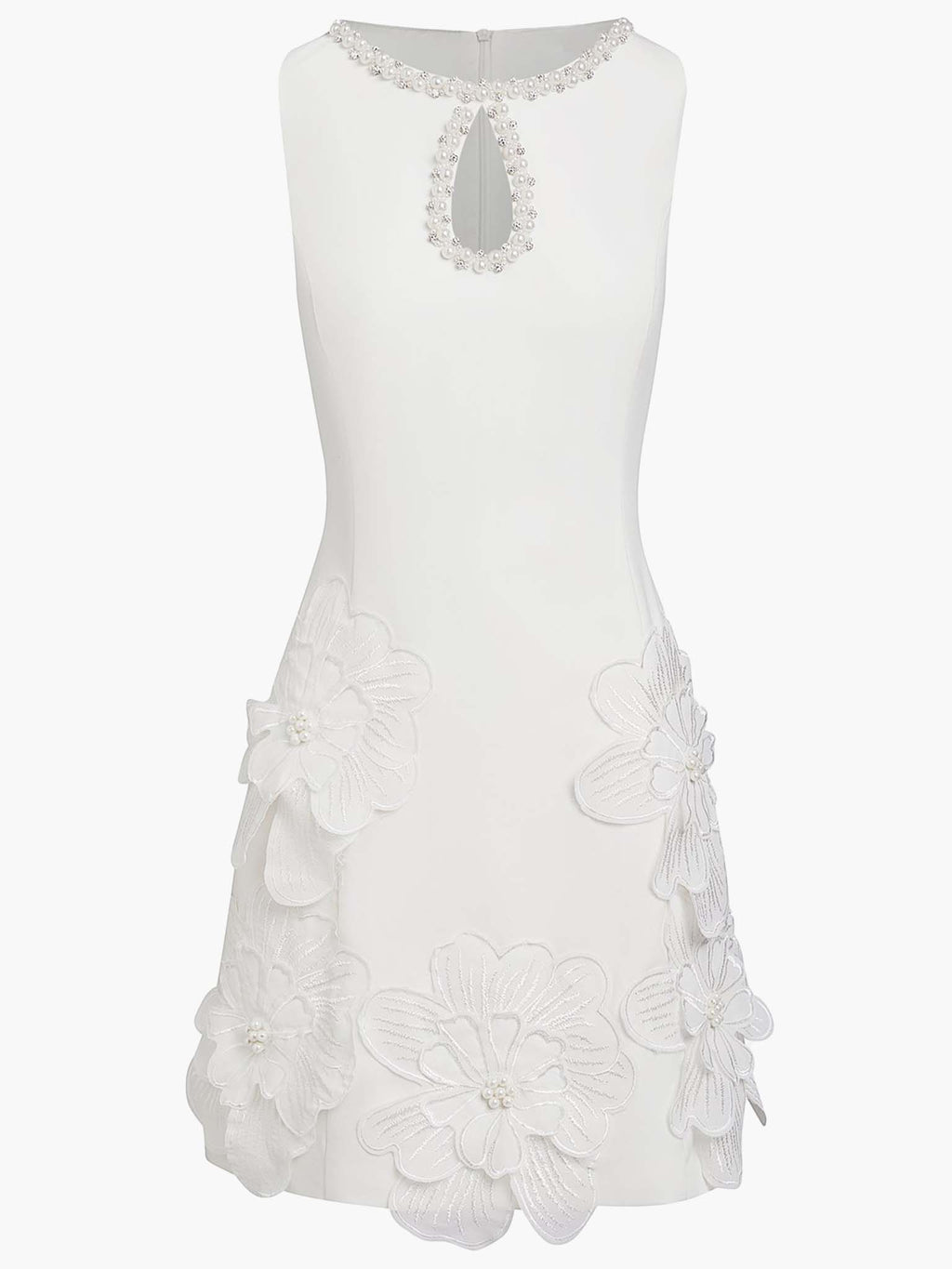 Vestido mini elegante sin mangas con recorte