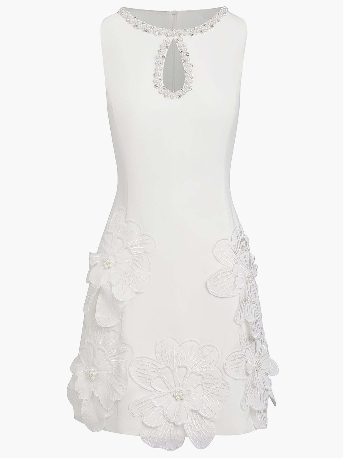 Vestido mini elegante sin mangas con recorte