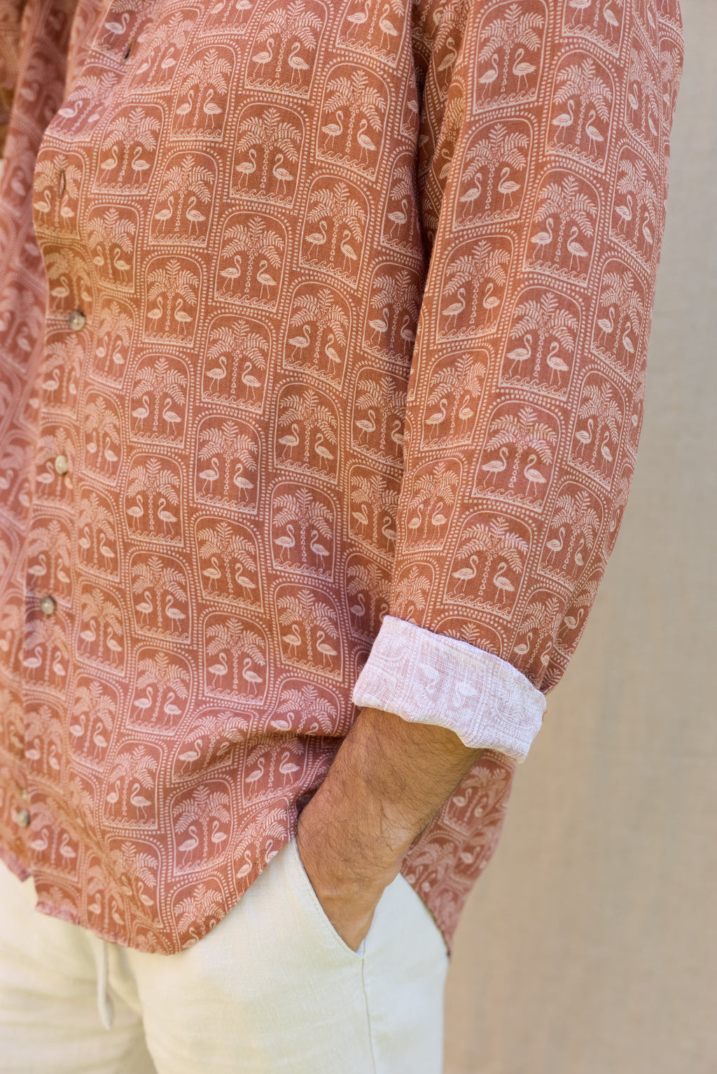 Camisa Lino Aloha Teja