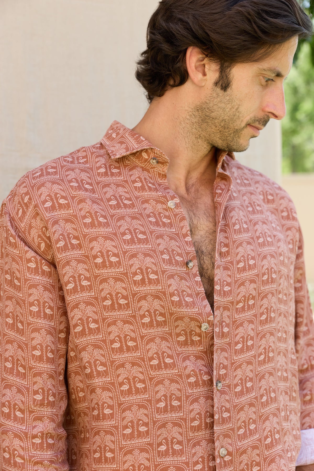 Camisa Lino Aloha Teja
