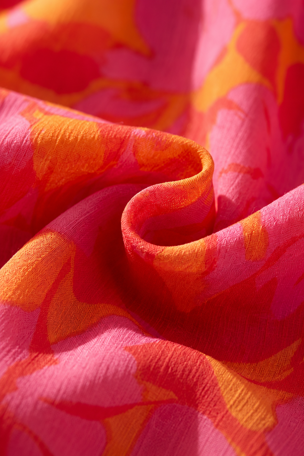 Olympe | Vestido fluido en rosa y naranja