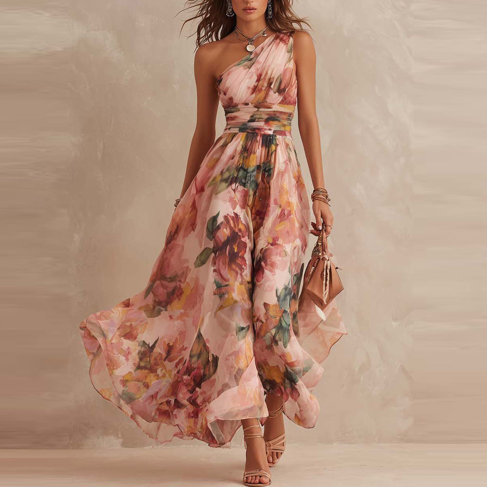 Aurora | Vestido floral asimétrico