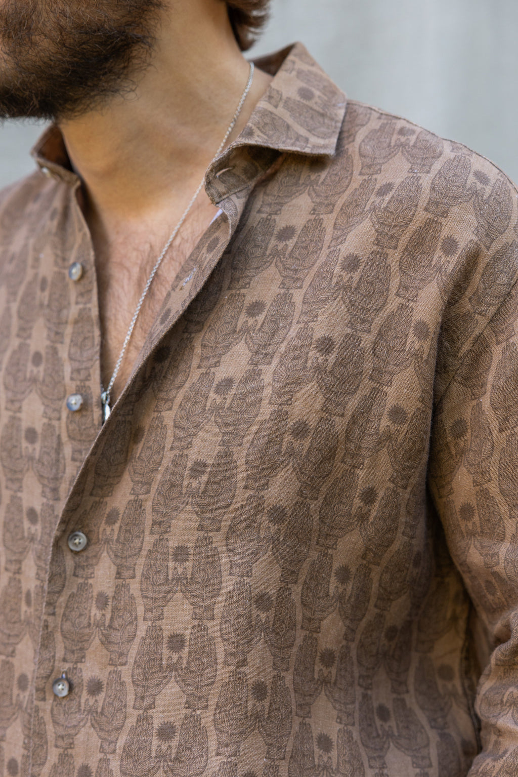 Camisa Lino Dore Tostada