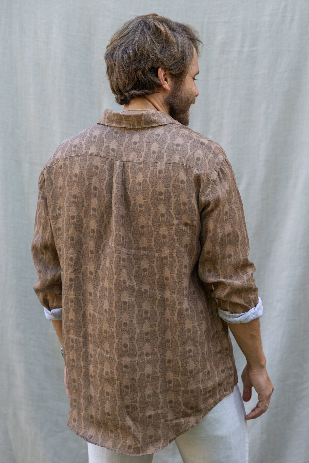 Camisa Lino Dore Tostada