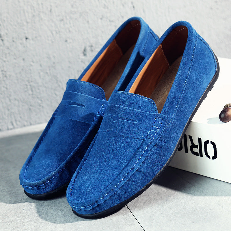 Mocasines retro de ante