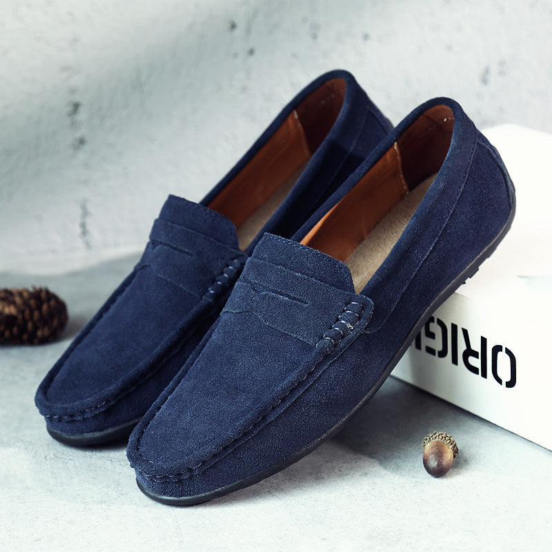 Mocasines retro de ante