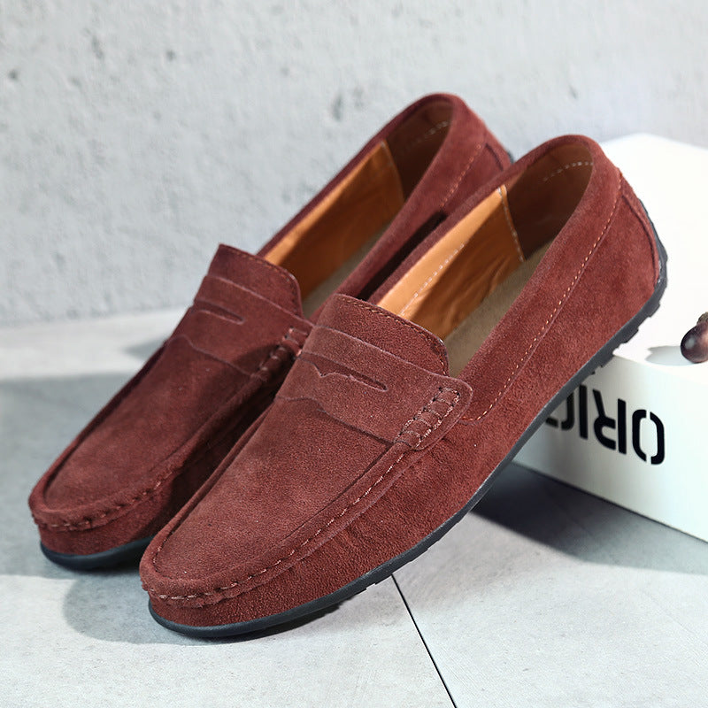 Mocasines retro de ante
