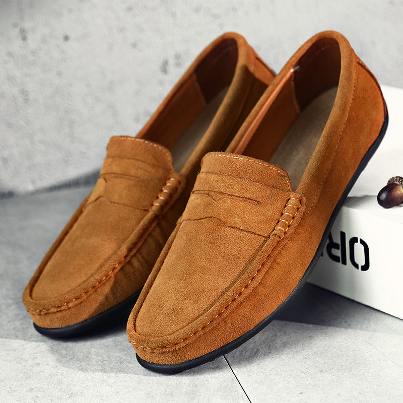 Mocasines retro de ante