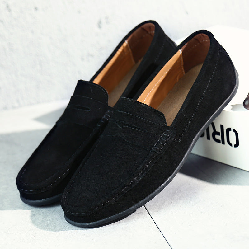 Mocasines retro de ante