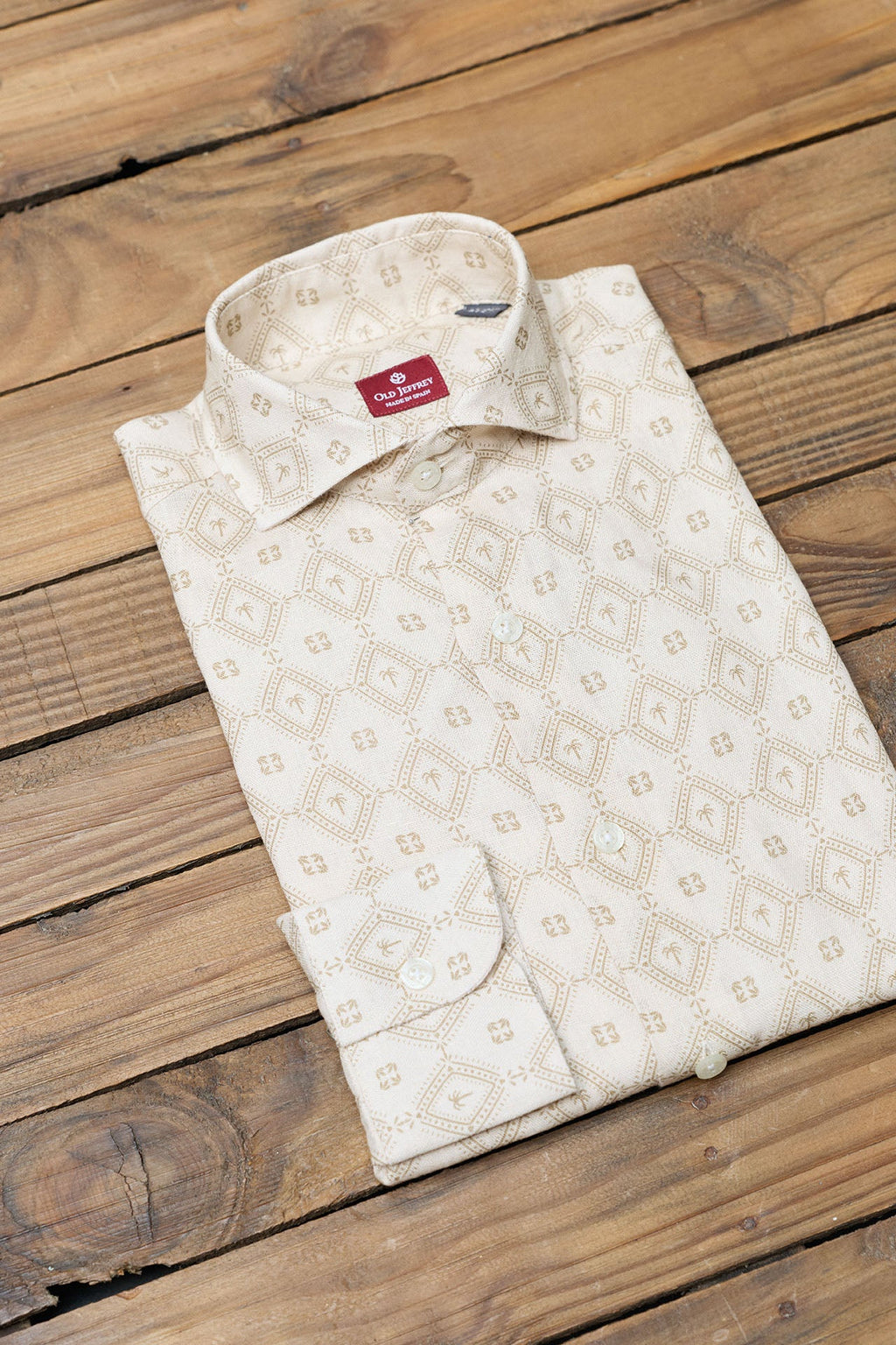 Camisa Lino Palm Blanca