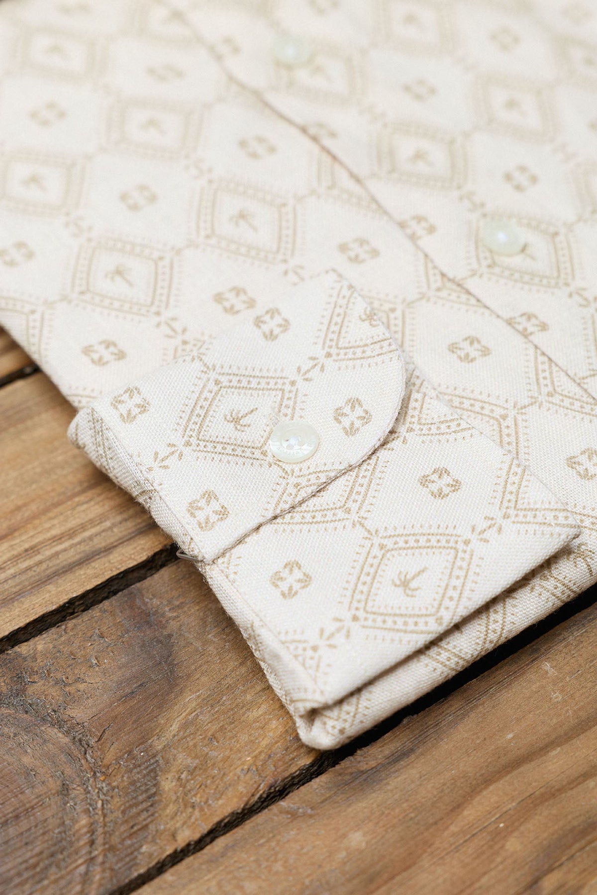 Camisa Lino Palm Blanca
