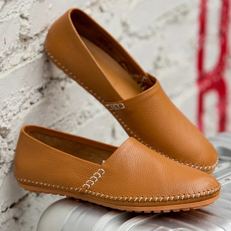 Mocasines de piel clara