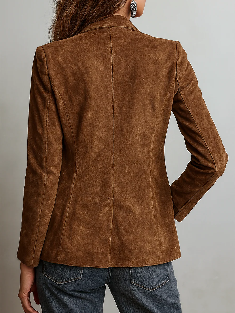 Blazer vintage da donna marrone