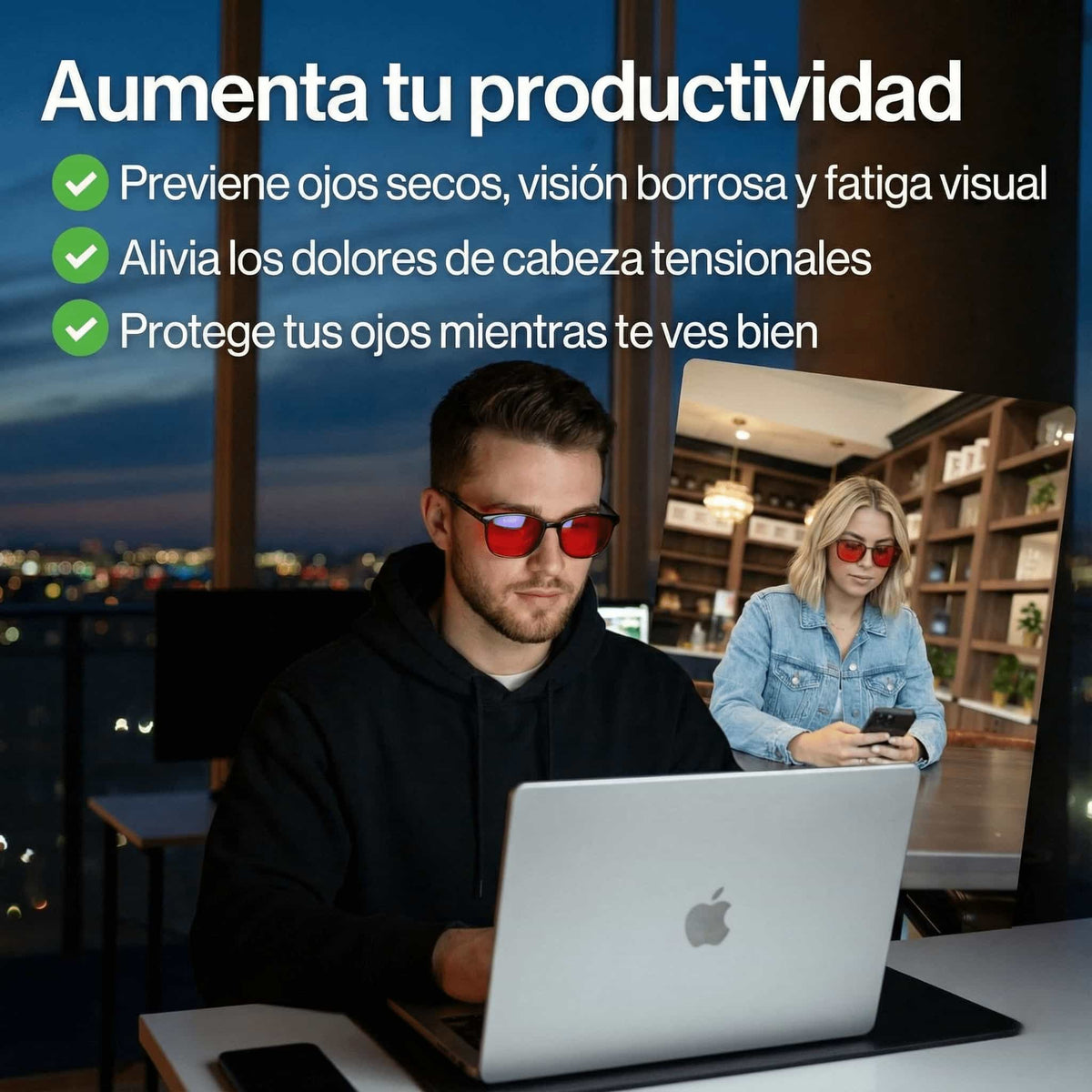 Gafas de luz azul sin graduar unisex - Orenza