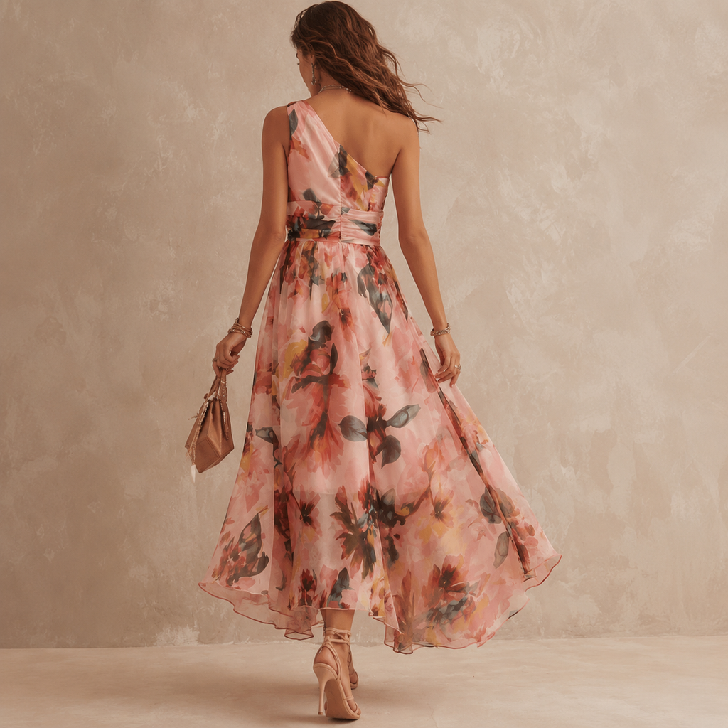 Aurora | Vestido floral asimétrico