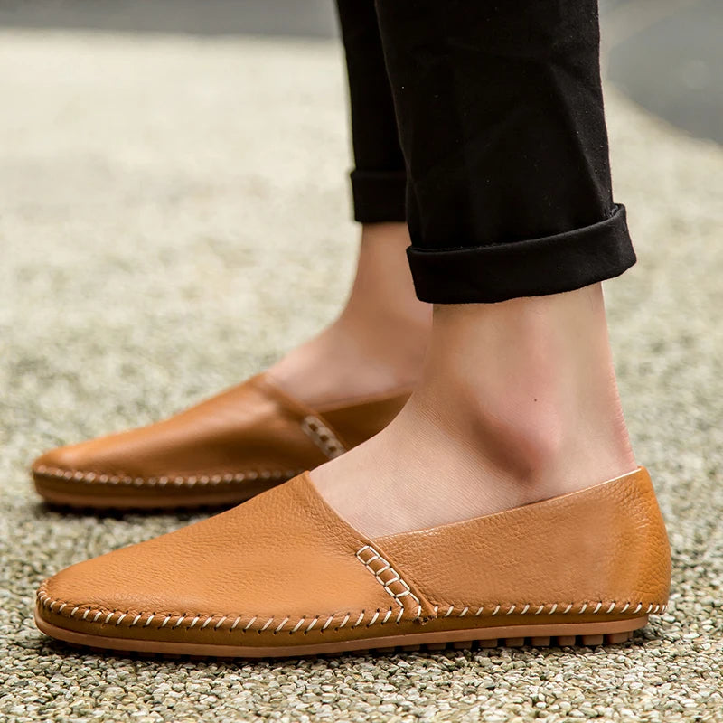 Mocasines de piel clara