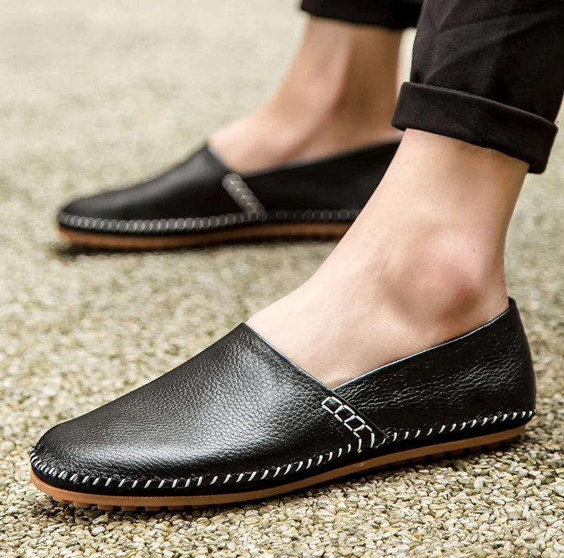 Mocasines de piel clara