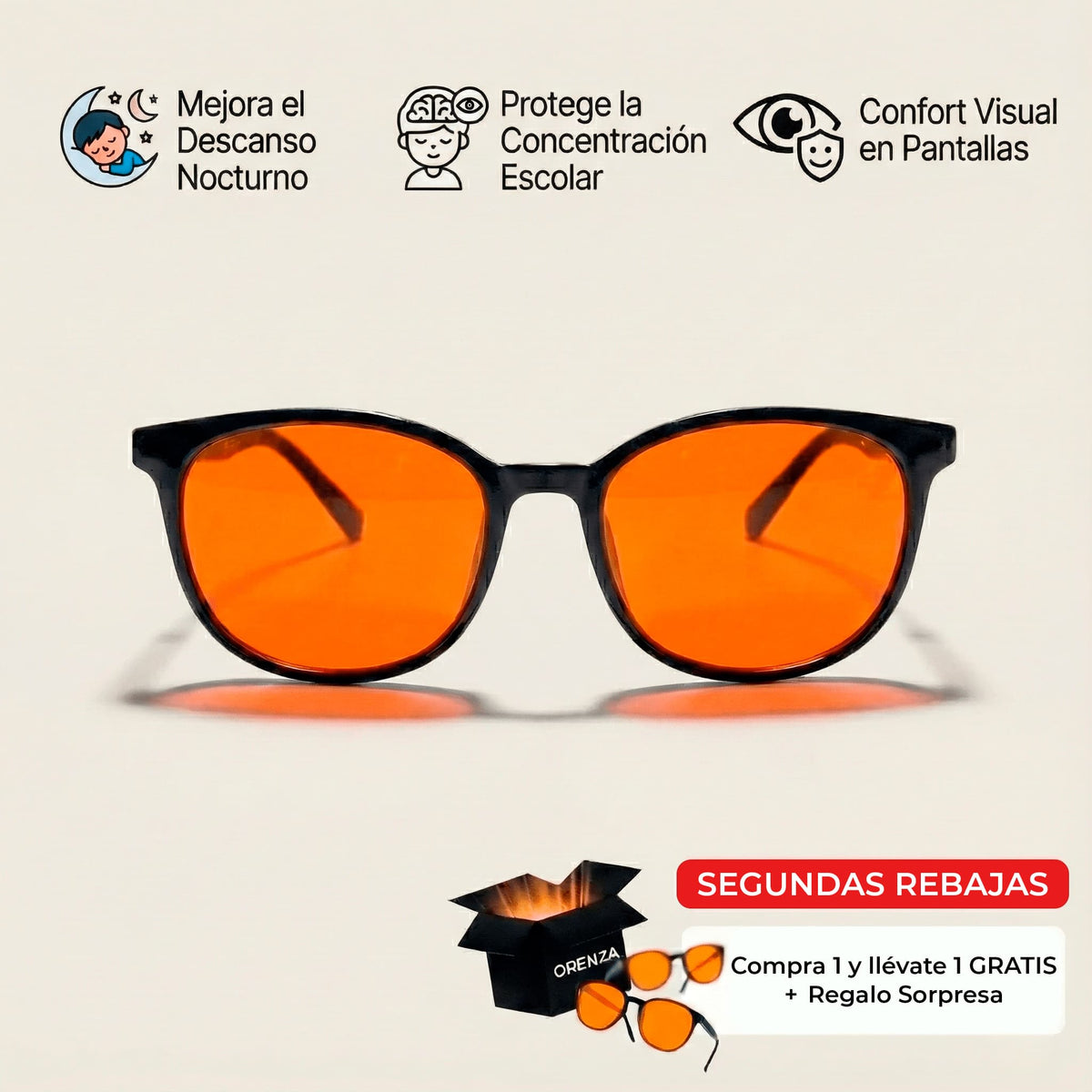 Gafas de luz azul sin graduar para niños - Orenza