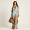 AliceLeon™ | Vestido camisero largo de seda